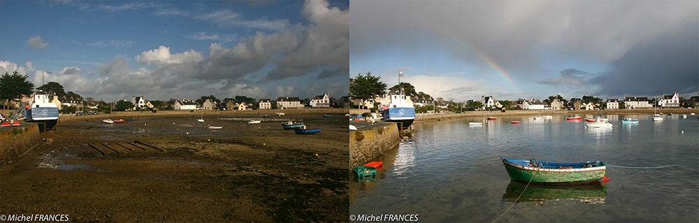 Marée basse et marée haute